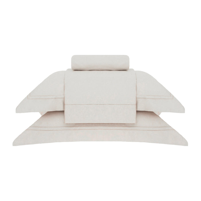 Juego de Sábana Queen Dallas Beige/Champagne 600 hilos