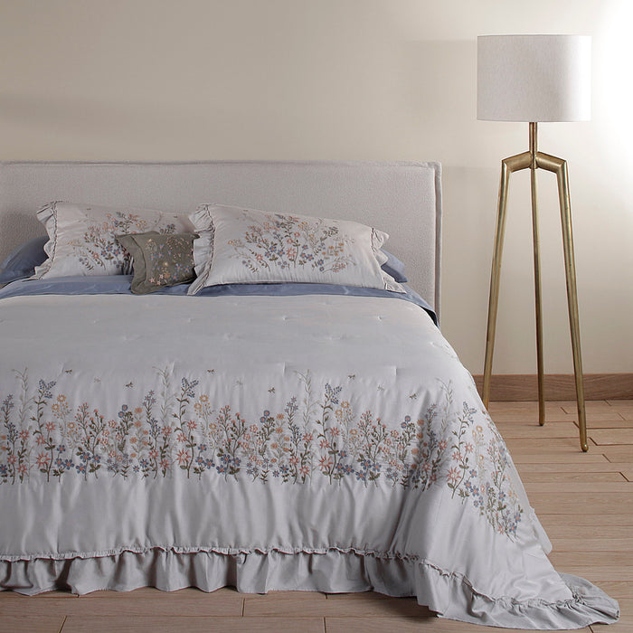 Colcha Elisa Gris Extra King Luxus