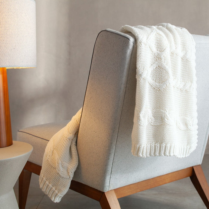 Manta Tricot Jude Marfil 125 x 150 cm