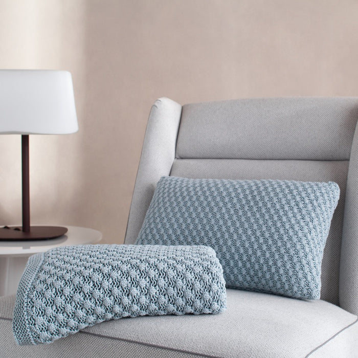 Manta Tricot Zoe Azul 125 x 150 cm