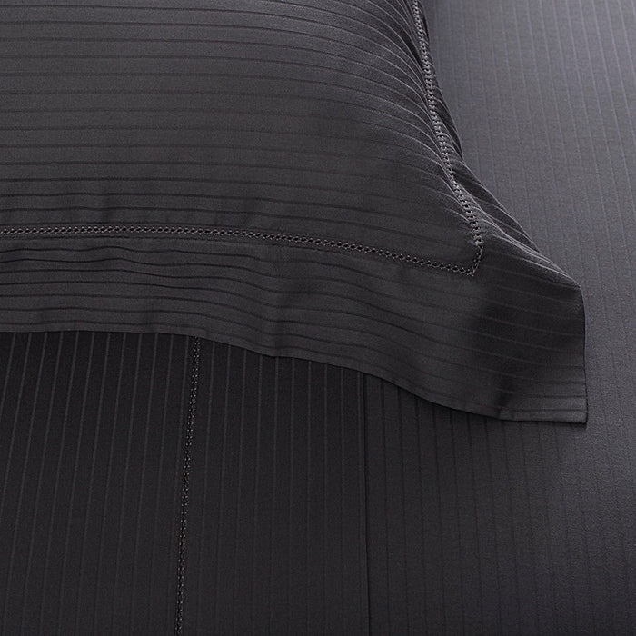 Juego de Sábanas King Stripes Grafito 300 hilos