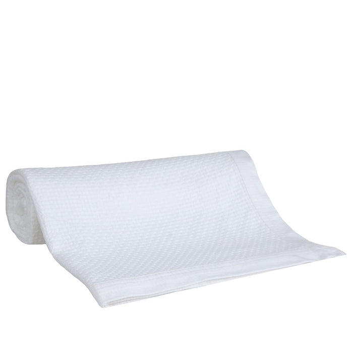 Cubrecama Full/Queen In Design Blanco borde blanco