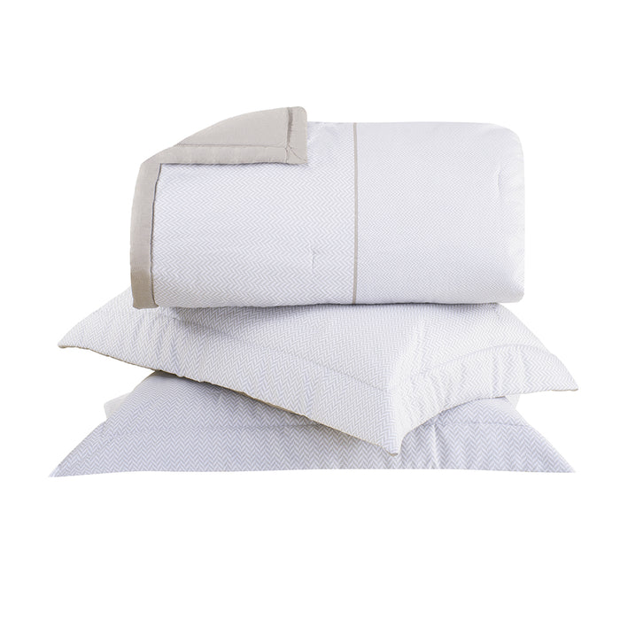 Cubrecama Queen Otto Beige 270 Hilos