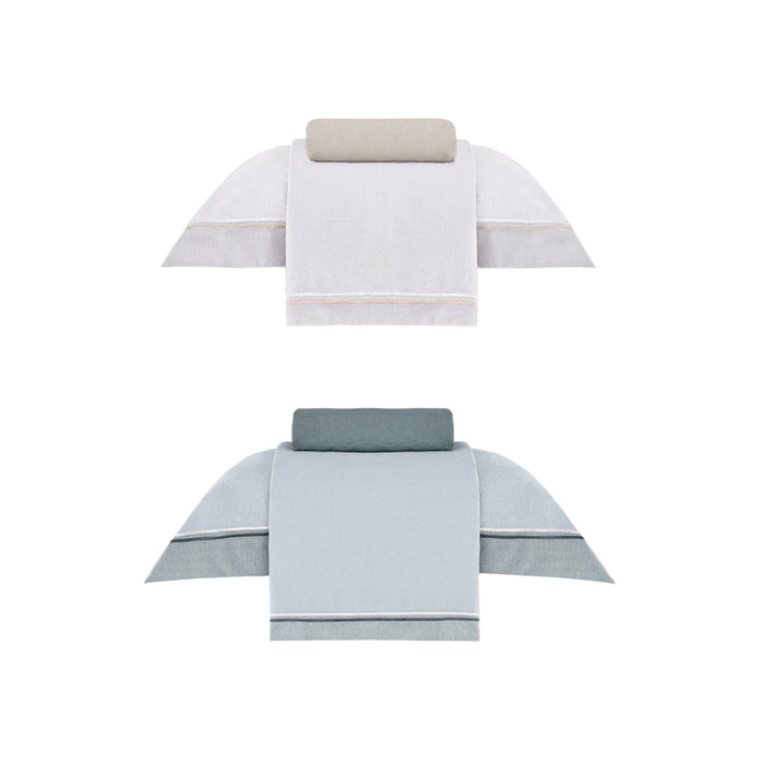 Juego de Sábana Twin Otto Beige 300 Hilos