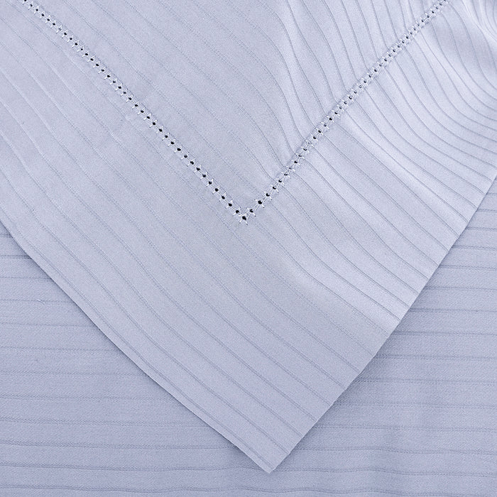 Juego de Sábana Queen Stripes Gris 300 Hilos