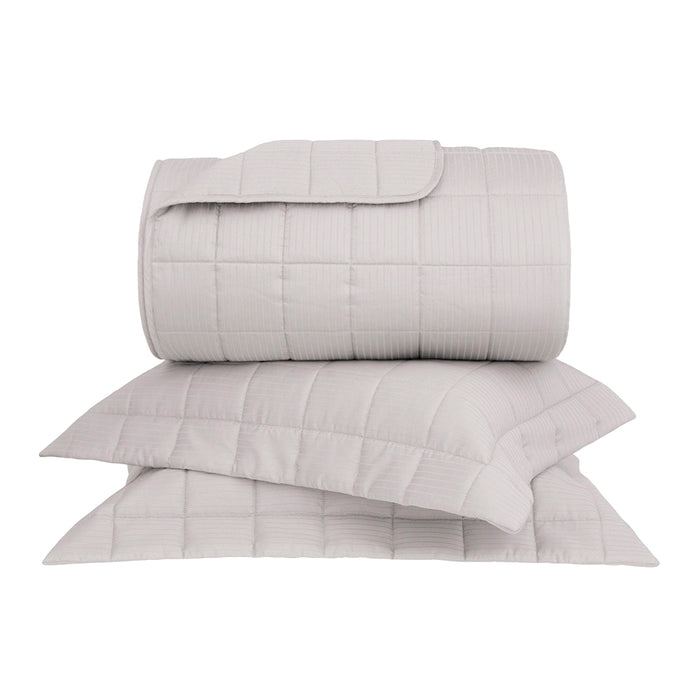 Cubrecama King Stripes Kaki