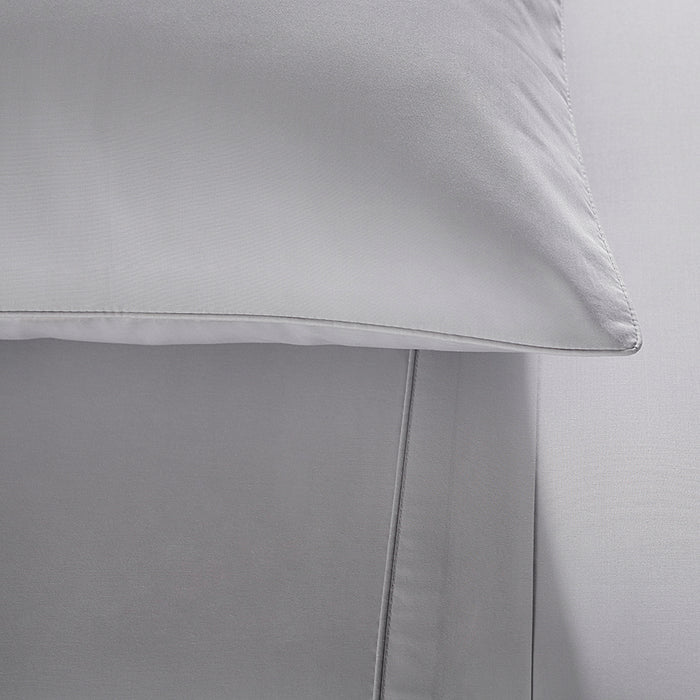 Juego de Sábanas Queen Classic Percale Gris 200 hilos