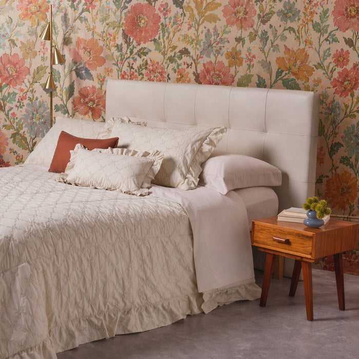 Colcha King Ivory Beige Luxus