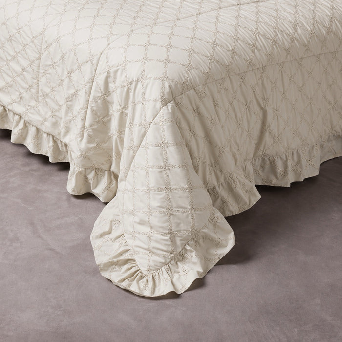 Colcha King Ivory Beige Luxus
