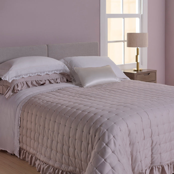 Colcha King Petit Pois Rosa Crepe Luxus