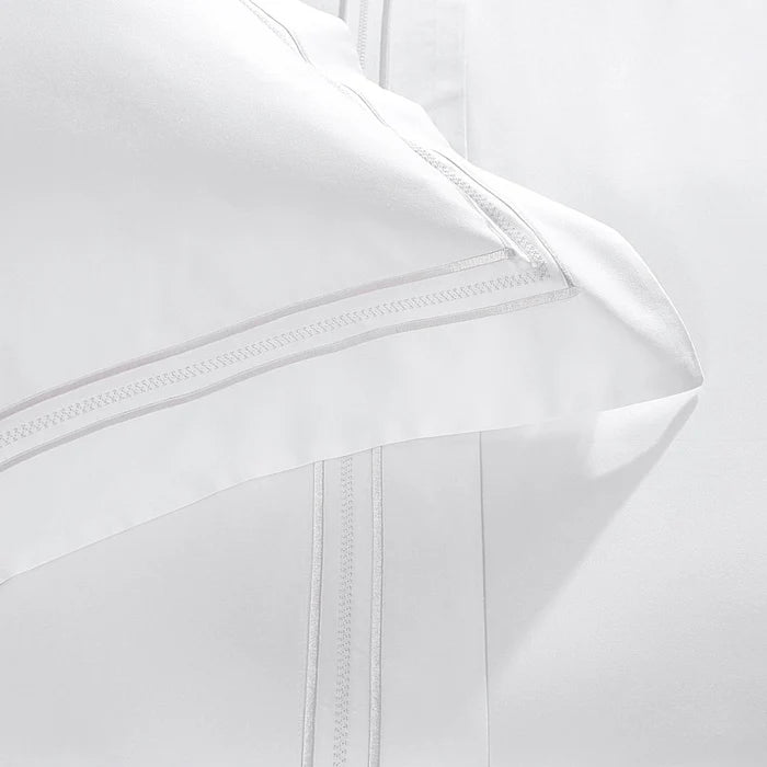 Funda Trento Blanco/Perola 50 x 70 cm 800 Hilos Algodón Egipcio