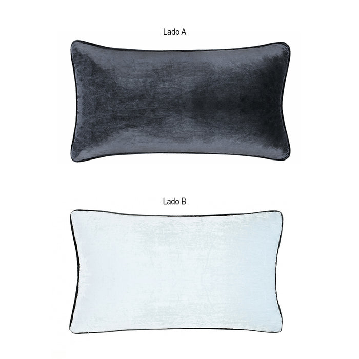 Cojin Vellure Azul 30X50 cm