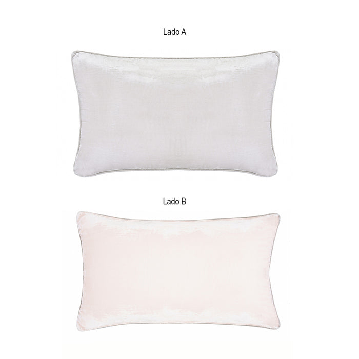 Cojin Vellure Plata 50x90 cm