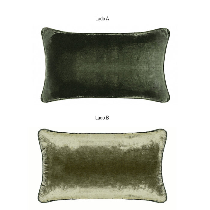 Cojin Vellure Verde 30X50 cm