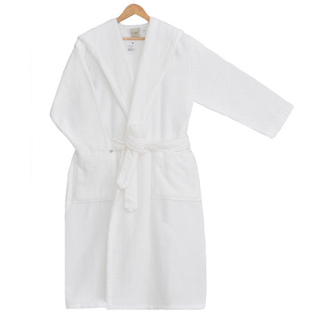 Bata capucha  blanco  M