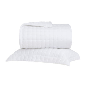 Cubrecama Twin Pois Blanco Luxus